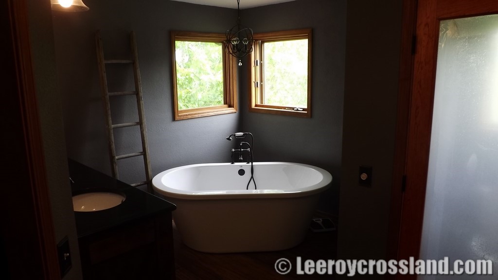 Bathroom soaker tub addition