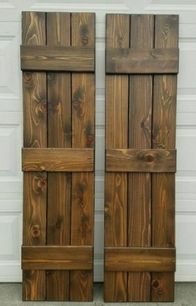 THREE BATTEN CEDAR SHUTTERS