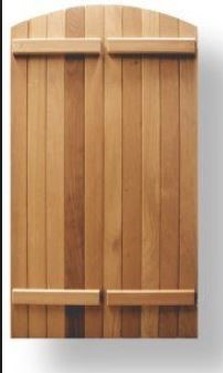 Batten Arch top cedar shutter